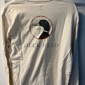 Duck head Men’s Large Cream/Off White Long-sleeve Tee